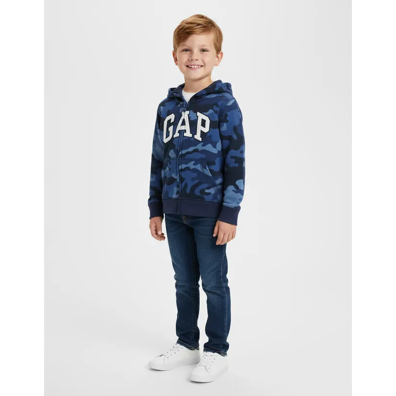 Blusa Moletom com Zíper Camuflado GAP - Menino 2 Anos