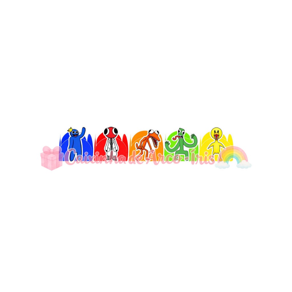 Forminhas / Toppers: Rainbow Friends