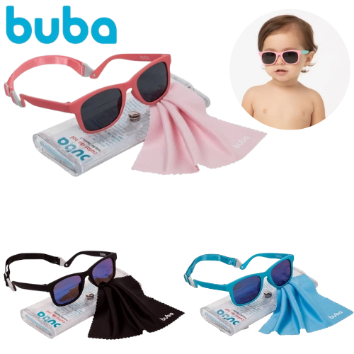 Óculos de sol Para Bebê Flexivel Buba C/ Alça Ajustável e Estojo Proteção Uva e UVB Menina Menino em Oferta na Shopee