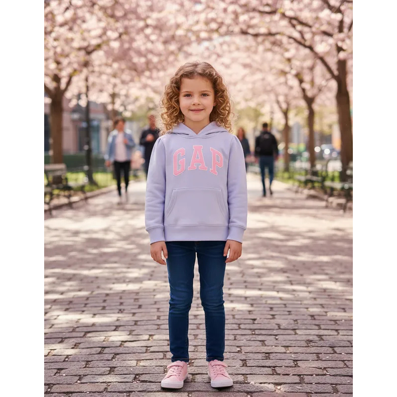 Blusa Moletom Roxa sem Fleece GAP - Menina