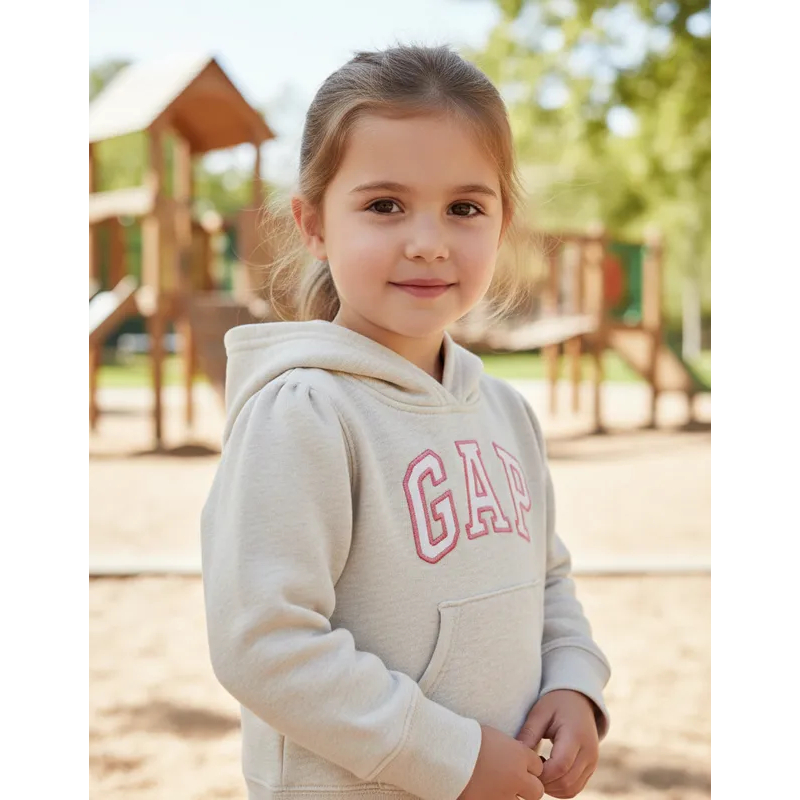 Blusa Moletom Creme sem Zíper GAP - Menina