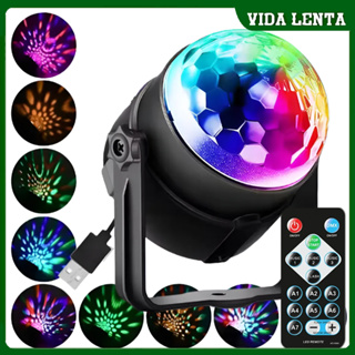 Mini Projetor de Luz Led RGB Globo Colorido Bola Maluca para Festa Balada em Oferta na Shopee