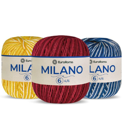 Barbante Mesclado Número 6 Euroroma Milano 226M Colorido em Oferta na Shopee