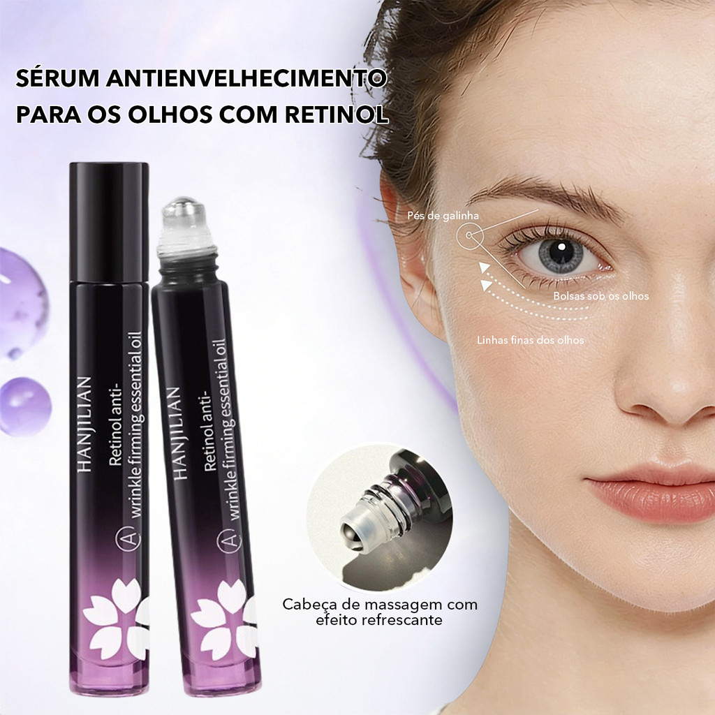 Sérum Hidratante para Área dos Olhos com Aplicador Roll-on, Uso Diário em Oferta na Shopee