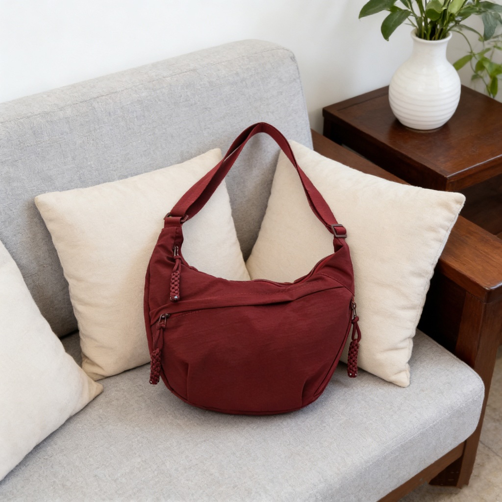 Nova Bolsa Transversal De Nylon Repelente De Água Para Mulheres Bolsa Unissex Transversal Regulável Média Em Nylon em Oferta na Shopee