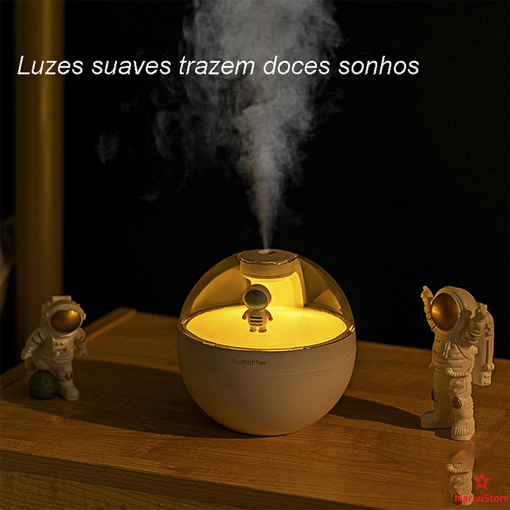 Umidificador De Ar Purificador Difusor Aromatizador Ambiente Luz Noturna Suave