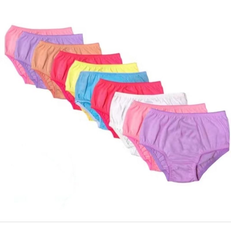 Kits de Calcinhas infantil 100% algodao lisas cores sortidas ( kits 5 e 10 pcs)