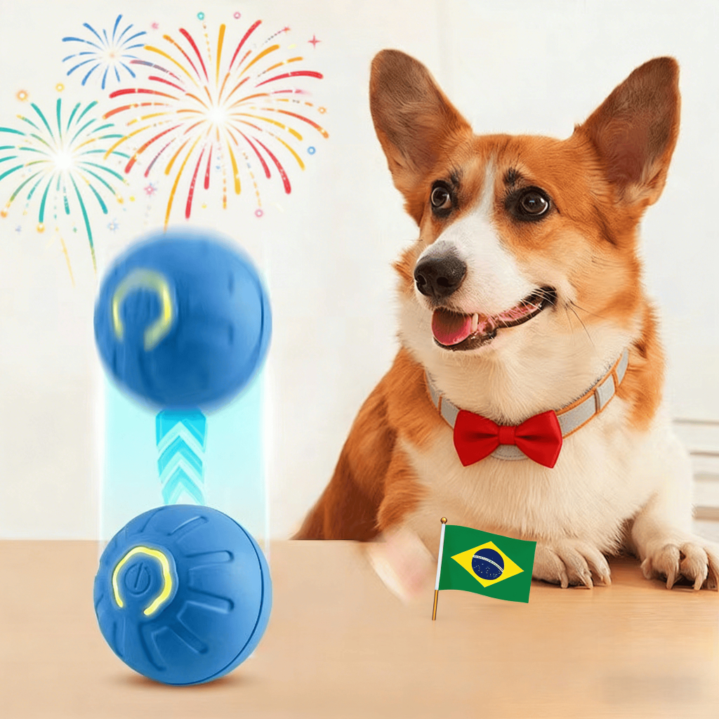 Bola Eletrônica para Cachorros - Interativa e Automática com USB, que salta e diverte os pets em Oferta na Shopee