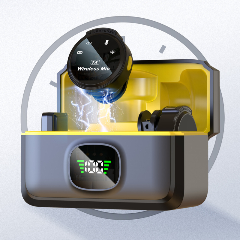 Magnético J6 microfone de lapela sem fio para iPhone Android Tipo-C gravação de vídeo redução de ruído em Oferta na Shopee