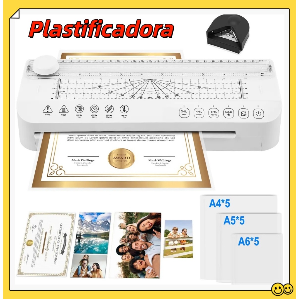 Plastificadora Laminadora Refiladora Inteligente 355 Mm/min 110/220V Iaminadora em Oferta na Shopee
