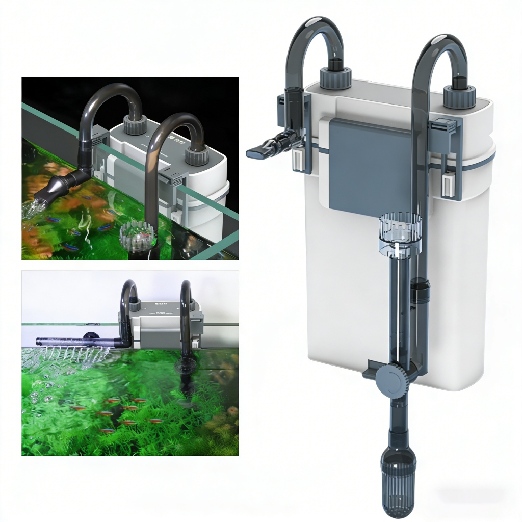 Newpet Filtro Externo para Aquário Hang-on 500L/h com Remove Película Oleosa, Silencioso e Prático em Oferta na Shopee