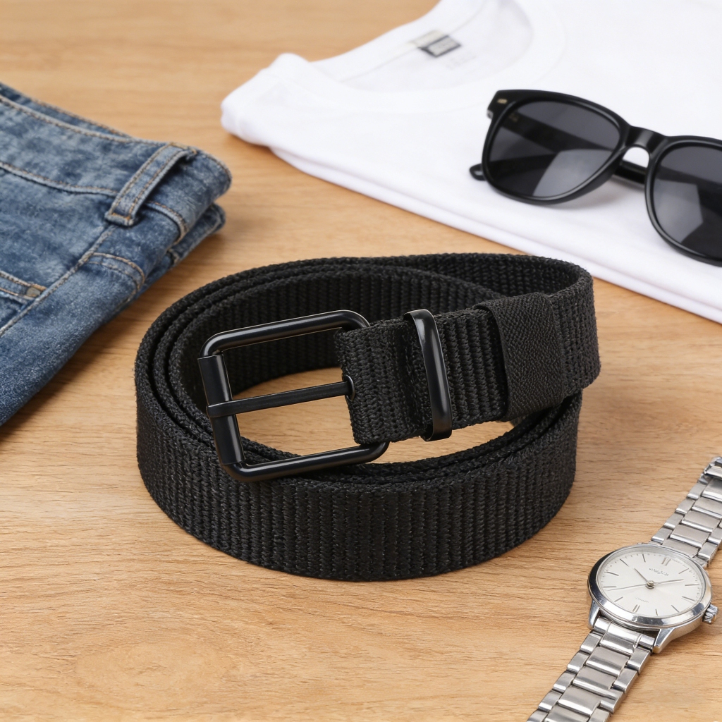 Cinto de Lona Perfurado New Tactics - Unissex com Fivela de Pino Ajustável para Jeans e Esportes ao Ar Livre em Oferta na Shopee