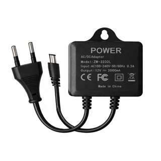 Fonte pra camera segurança ZW-2223 esm-001 sd1202 preta 12v 2A prova d'agua ICsee yoosee jortan B42 em Oferta na Shopee