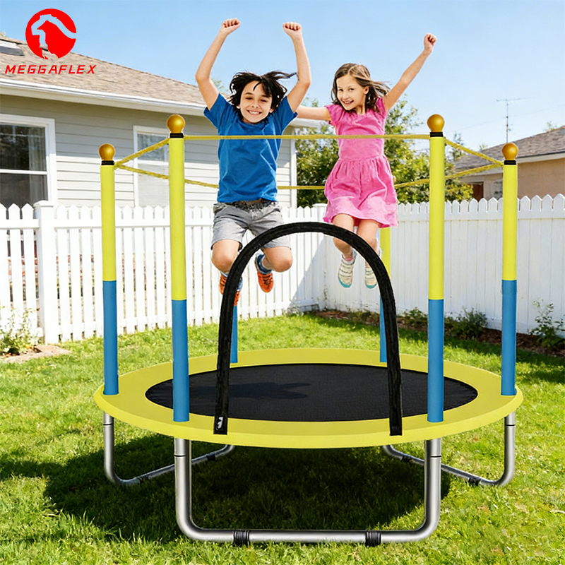 Trampolim 55” Reforçado com Pés em U – Cama Elástica Interna e Externa com Rede de Proteção até 120 kg | MEGGAFLEX
