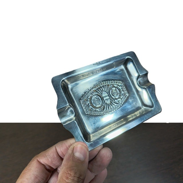 PEÇA DECORATIVA Antigo Vintage Metal Prateado Fracalanza 12x8x1cm