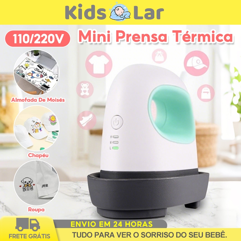 Mini Prensa Térmica Simples Máquina De Engomar Para Sacos De Roupas DIY em Oferta na Shopee