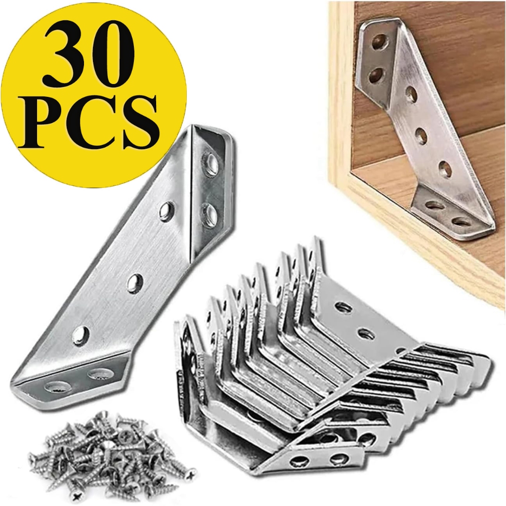 Kit 30 Conector Canto Aço Inoxidável Para Móveis Univers