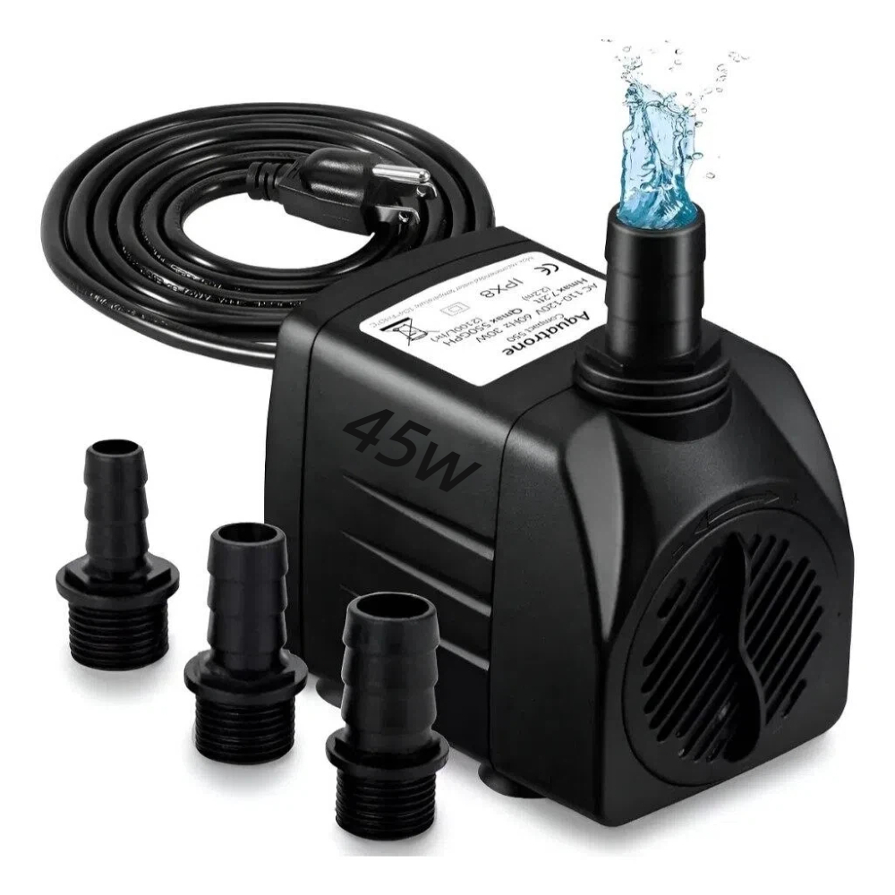 220V Bomba Submersa At 2500 Litros Por Hora P/ Aquários Lagos e Fontes 45W Coluna d'água 2,5m
