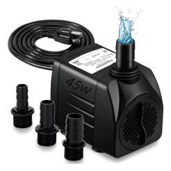 Bomba Submersa At 2500 Litros Por Hora P/ Aquários Lagos e Fontes 45W Coluna d'água 2,5m