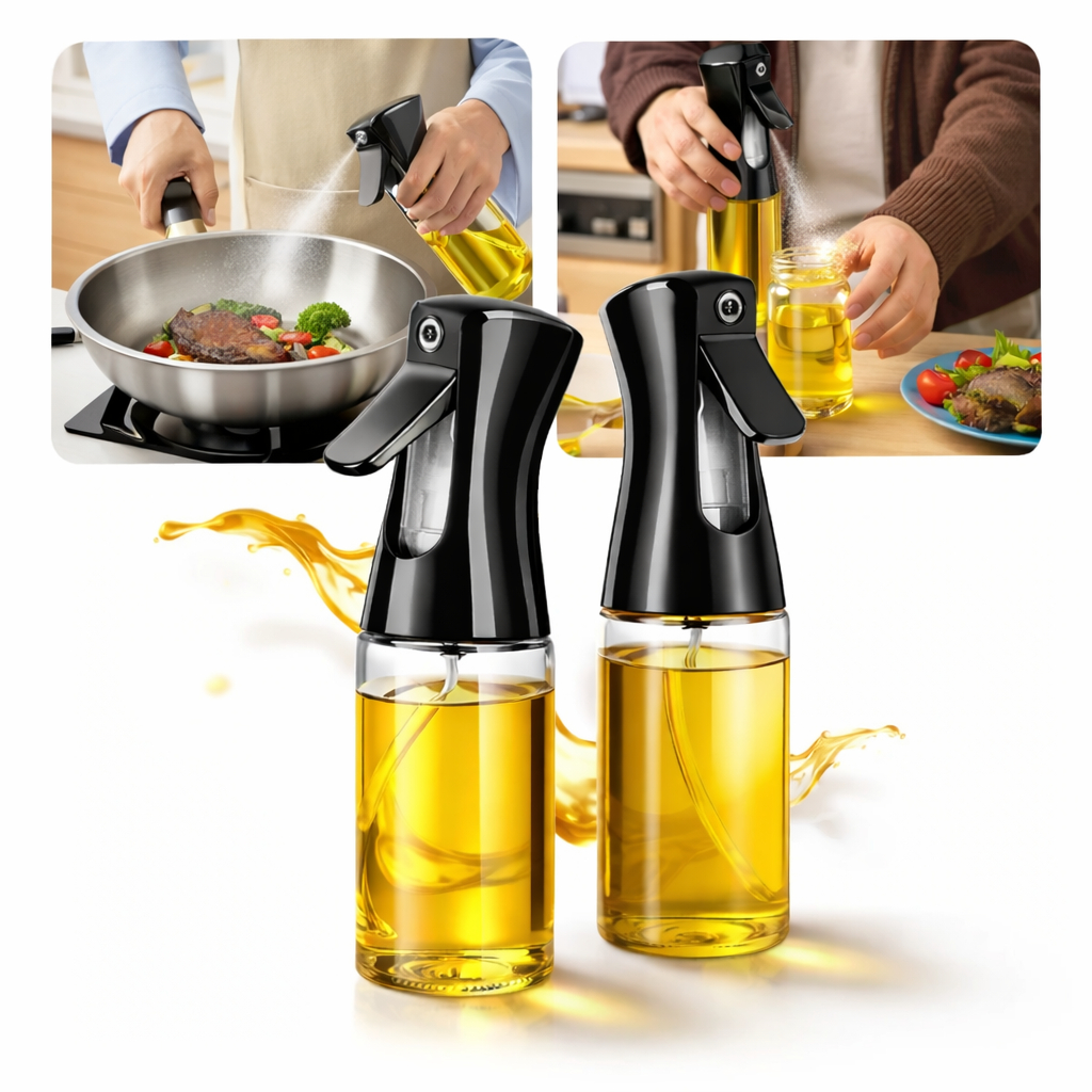 Kit 2 Borrifadores de Azeite Vinagre Líquidos Pulverizador Culinário Preto 200ml em Oferta na Shopee