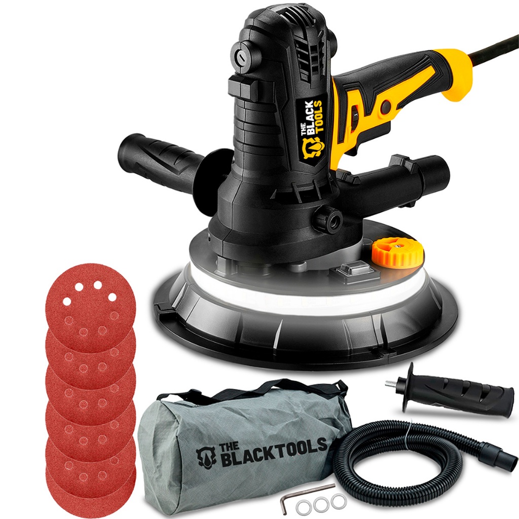 Lixadeira De Parede Teto Led Profissional C/motor Aspirador 1000w Saco Coletor The Black Tools em Oferta na Shopee