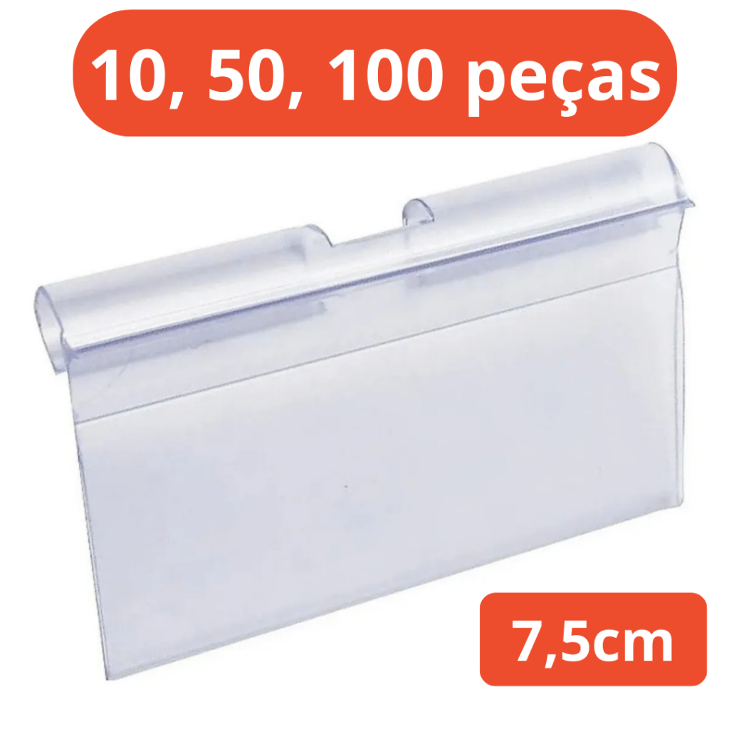 Kit Porta Etiquetas de Preço 7,5cm Display para Gancho Geladeira Expositor em Oferta na Shopee