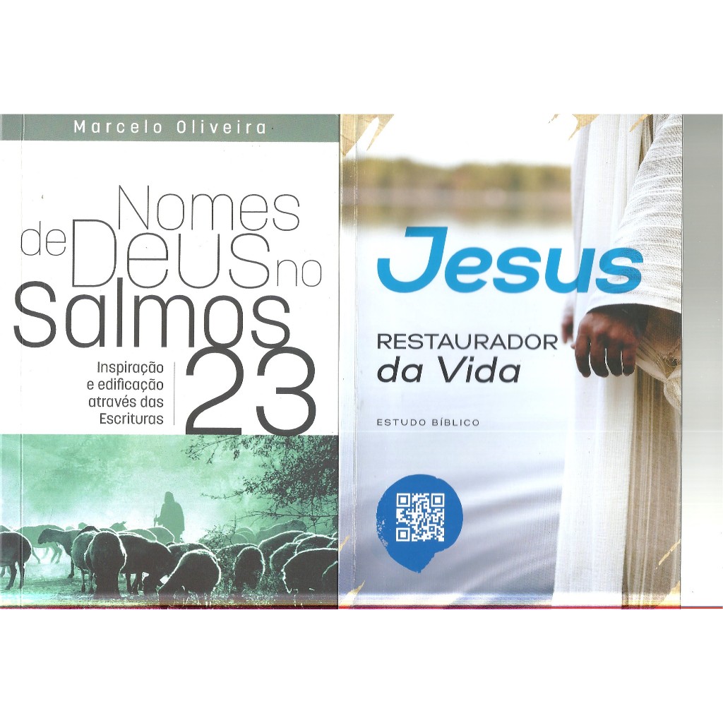 LIVRO 2 LIVROS JJESUS RESTAURADOR DA VIDA E NOME DE DEUS NO SALMOS 2 livros conforme imagens