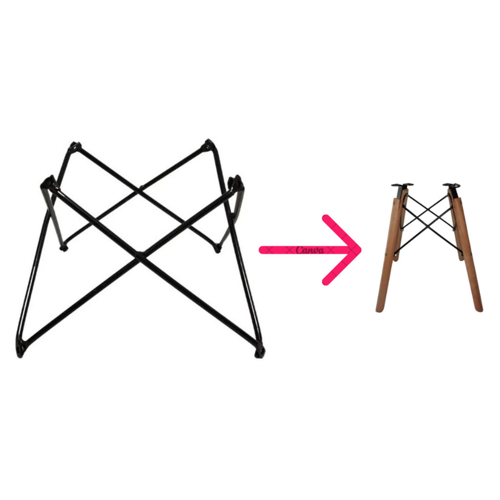 Grade Aranha Estrutura De Ferro Para Cadeira Charles Eames Eiffel Com Braços