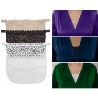 Kit 2 ou 3 Tapa Decote Renda e Romantic usar Vestido Decotado ou blusa decote confortavel e delicado. em Oferta na Shopee