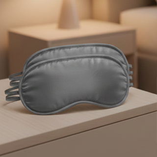 Kit 2 Máscara de Dormir Venda Lyor Elástico Cinza Poliéster Conforto Sono em Oferta na Shopee