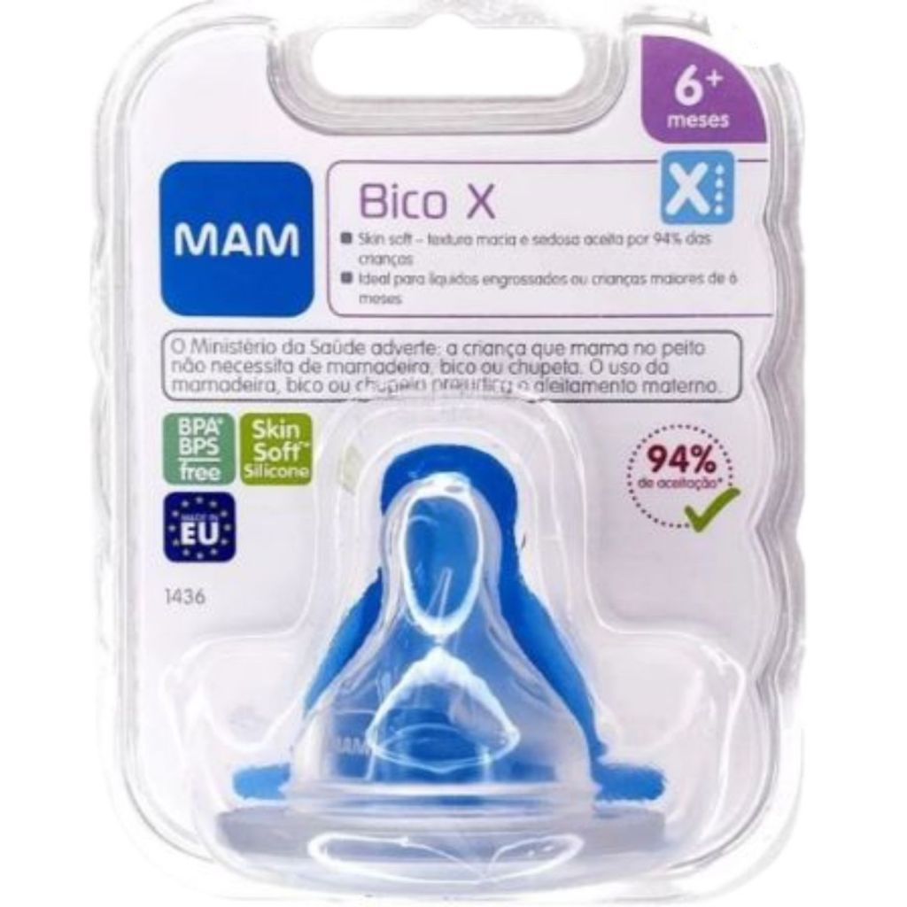 Bico Mamadeira MAM X 6+ meses Fluxo Super Rápido Original Silicone Unitário Bebê ENVIO IMEDIATO em Oferta na Shopee