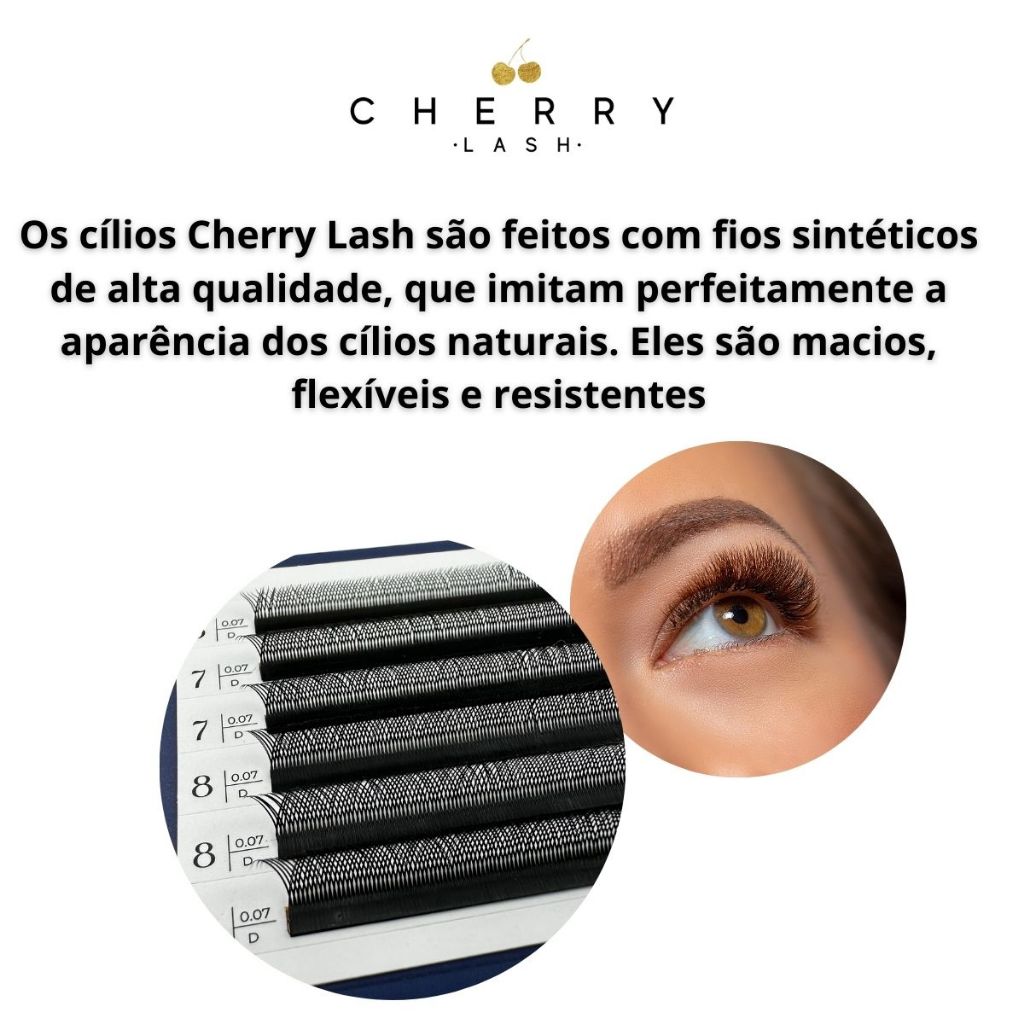 Fio Cílios Cherry Y Flip D 0.07 Mix 6 a 12 mm Preto Para Extensão Profissional · foto 2