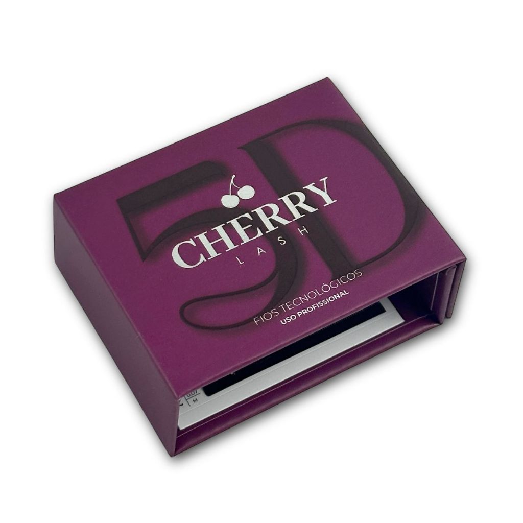 Fio Extensão Cílios Cherry W 5D Curvatura M 0.07 Mix 7 A 12mm Preto