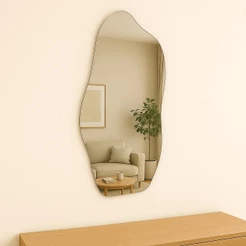 Espelho Orgânico Retrô Lapídado linha FIt Sem moldura Sala Hall Quarto Banheiro