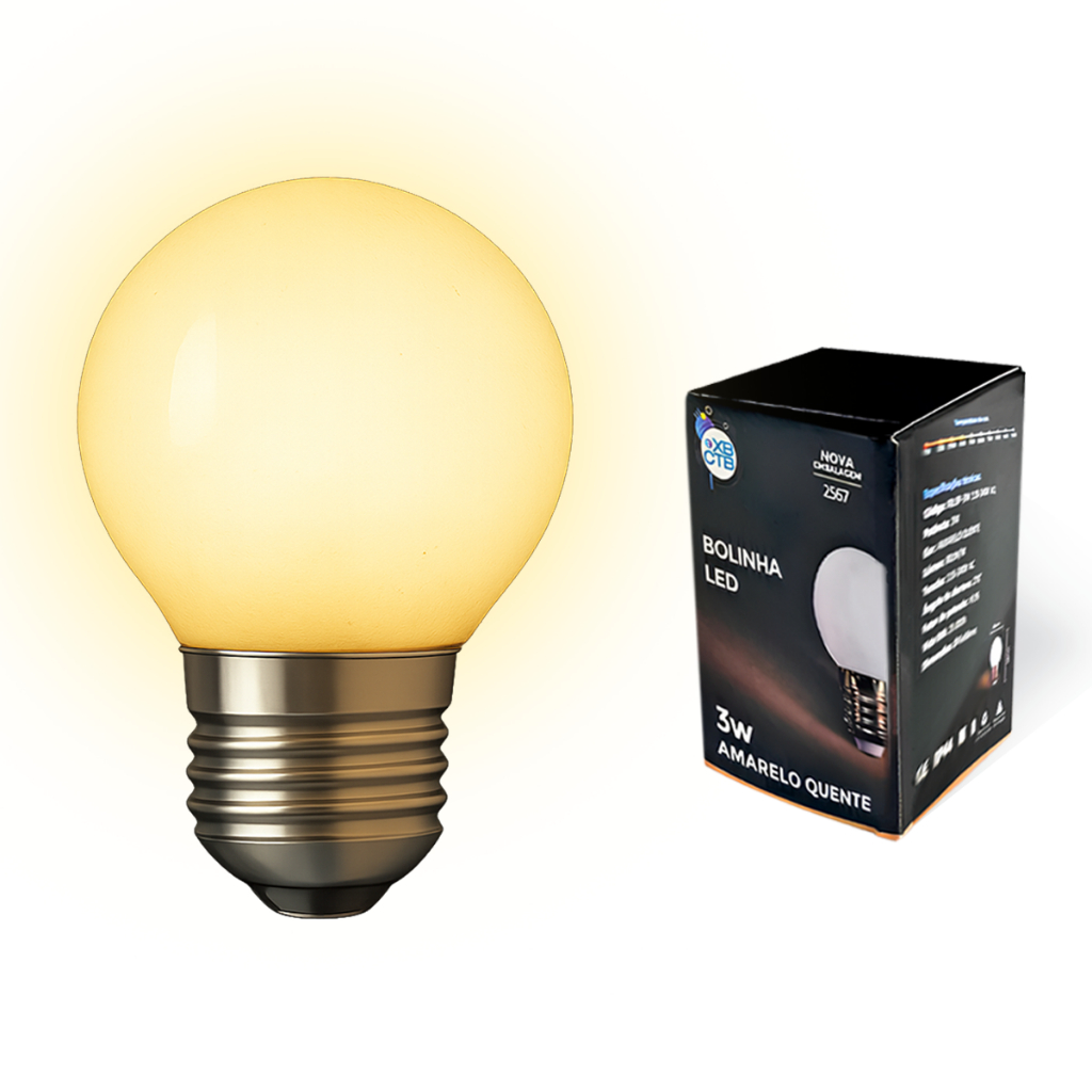 Lâmpada Bolinha Led 3w G45 E27 Bulbo Pequena Para Abajur Lustre Espelho Penteadeira