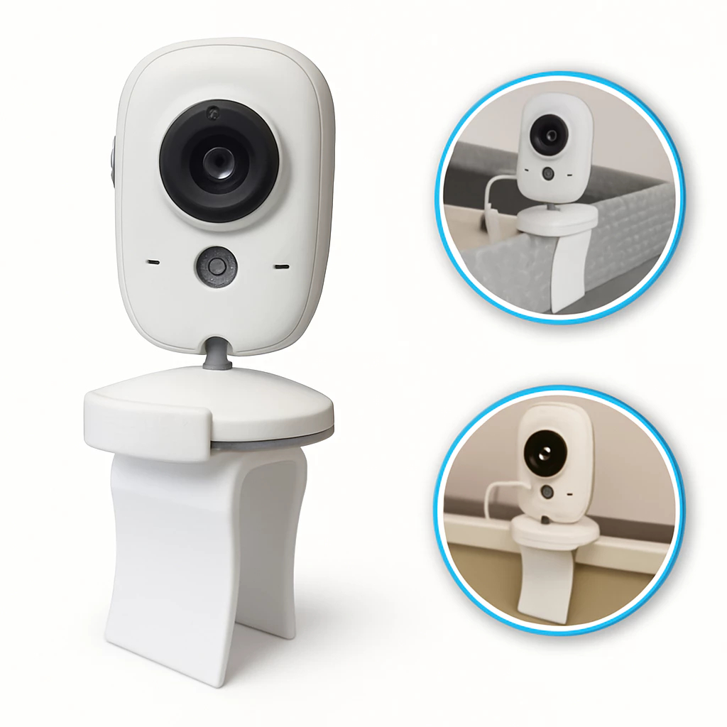 Suporte de Babá Eletrônica Para Berço Universal Ajustável Flexível Monitor Bebê