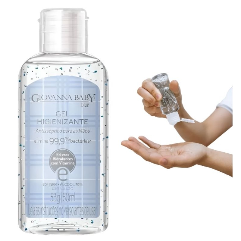 Blue Gel Higienizante Giovanna Baby - Antisséptico para as Mãos - 60ml