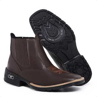 Botina Texana Estilo Country Masculina Cano Curto Conforto e Durabilidade para Trabalho e Dia a Dia em Oferta na Shopee
