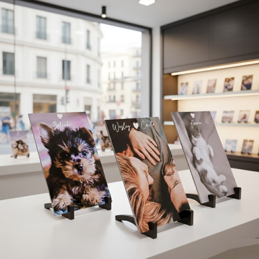 Quadro de mesa Personalizado com o nome 10x15cm COM SUPORTE em Oferta na Shopee