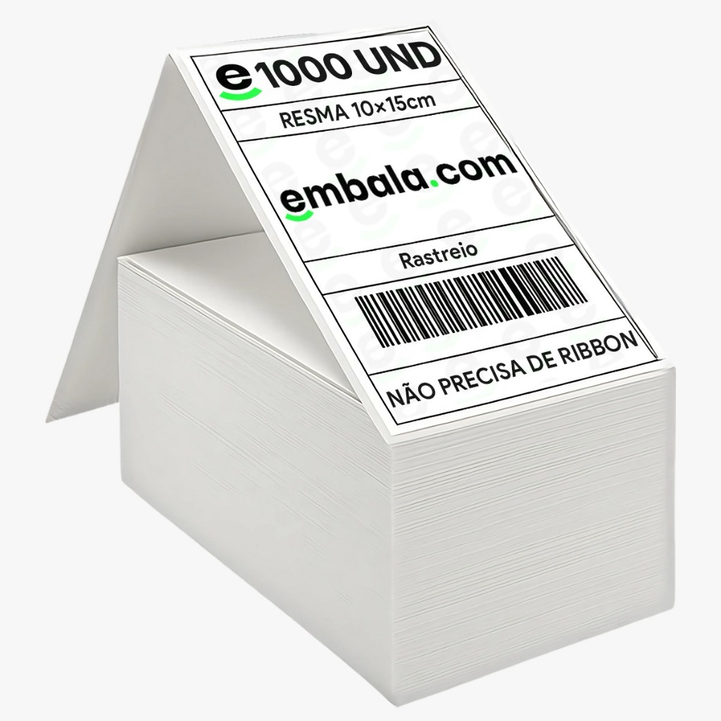 1 mil Etiquetas Térmica 10x15 Alta Qualidade Nao Precisa de Ribbon 1 mil Etiquetas Térmica 10x15 Alta Qualidade Nao Precisa de Ribbon