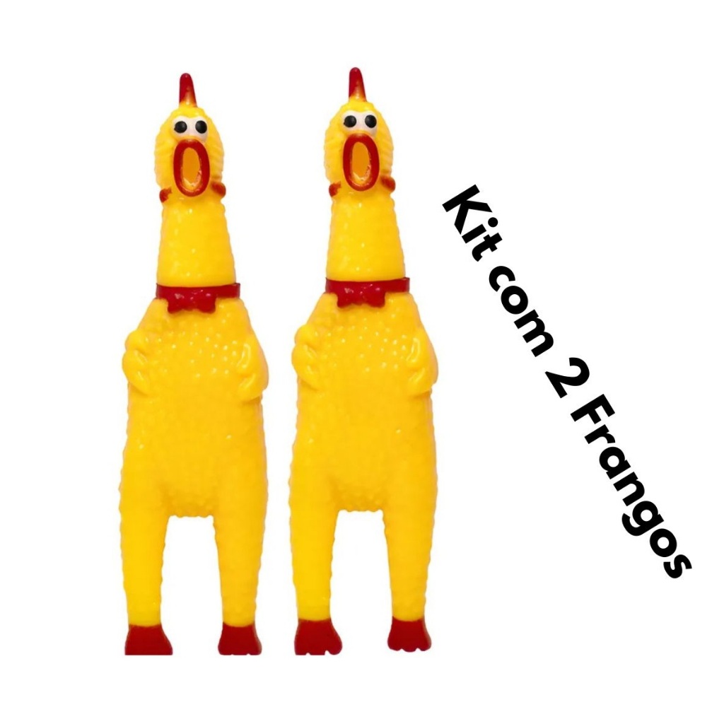 Kit com 2 Frangos Galinha Brinquedo Para Cachorro Animal Sonoro Ou Sensor de estacionamento em Oferta na Shopee