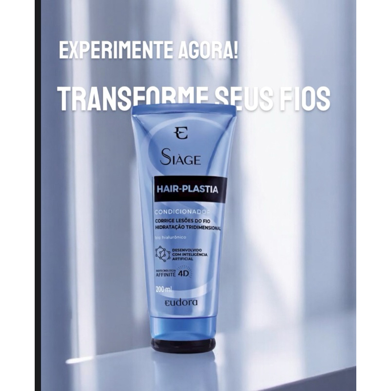 SIÁGE - Condicionador Hair Plastia 200ml Eudora Siáge | ORIGINAL | Envio Rápido | Brilho e Força