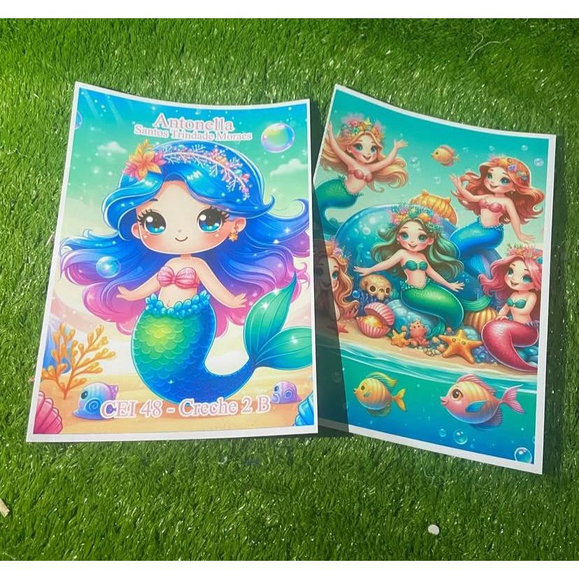 Adesivo Para Capa de Caderno Brochura - Pequeno - Todos os Temas - MENINAS