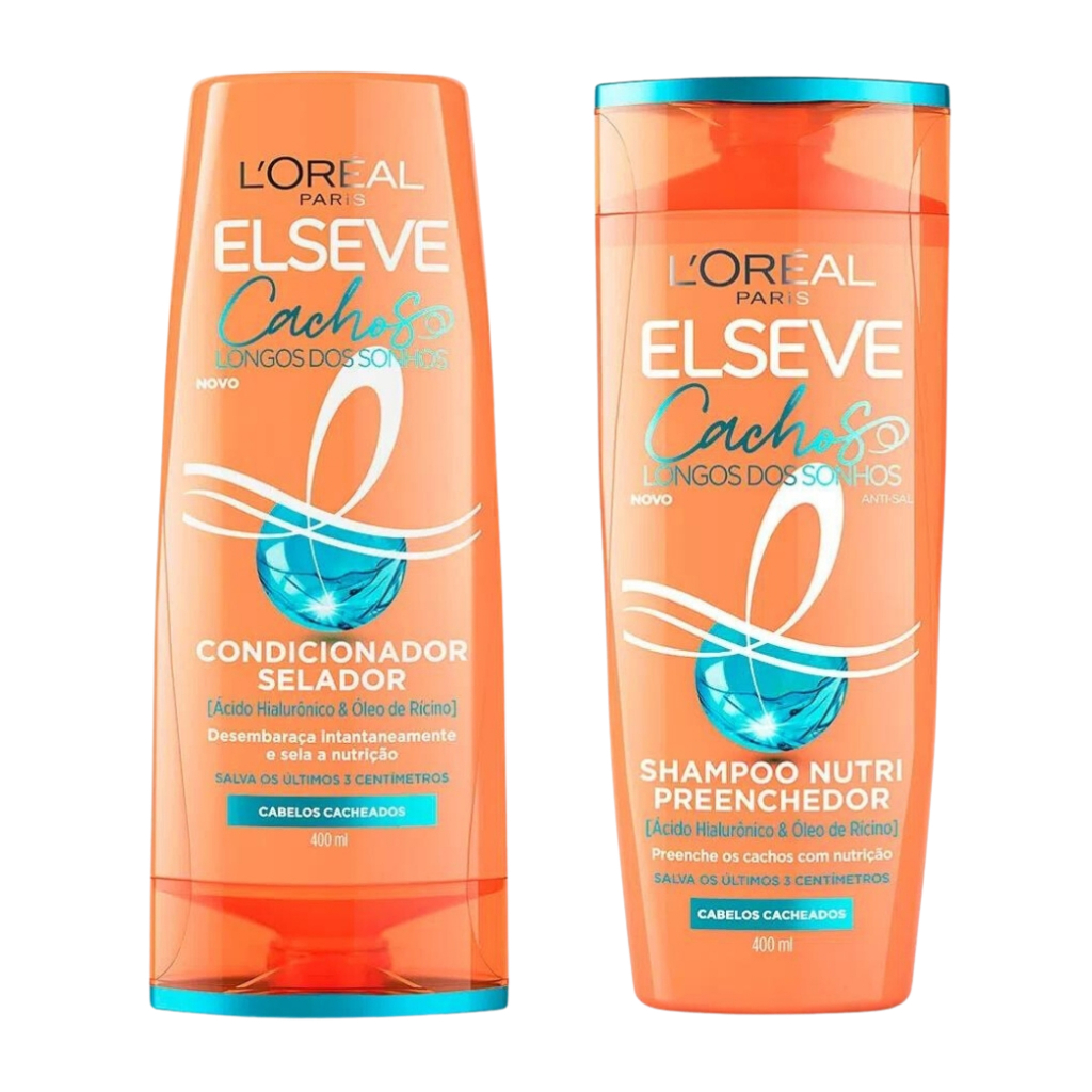 Kit Shampoo + Condicionador Elseve Cachos Longo dos Sonhos 400ml - Envio Rápido