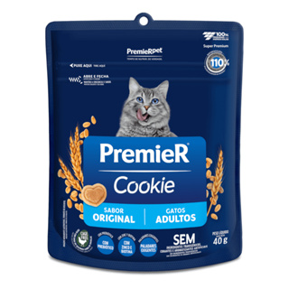 Premier Biscoitos Cookie Para Gatos Sabor Original 40g em Oferta na Shopee