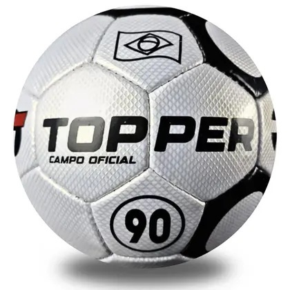 Bola Futebol campo Topper 90 Campo Microfibra Costurada A Mão