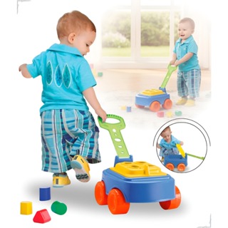 Carrinho Educativo Didático De Puxar Brinquedo Infantil Com Blocos De Encaixar Meninas Meninos em Oferta na Shopee