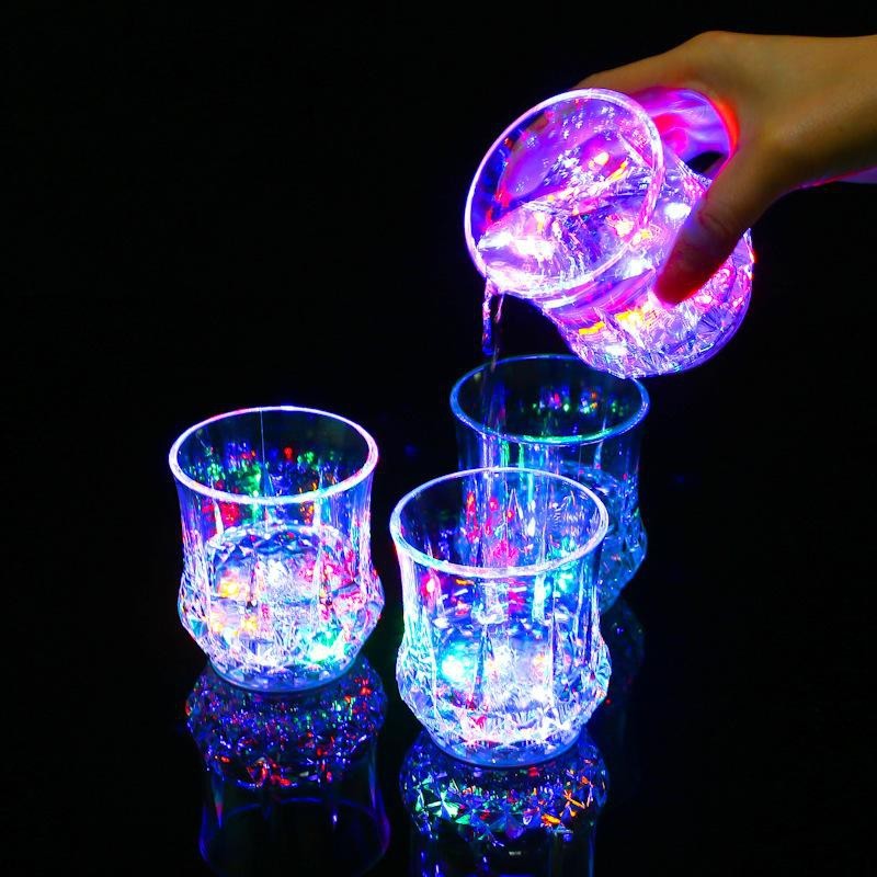 Kit 11 Copos acrílico uísque whisk 200 ML LED com SENSOR Shot dose balada festa whiskey balada rave