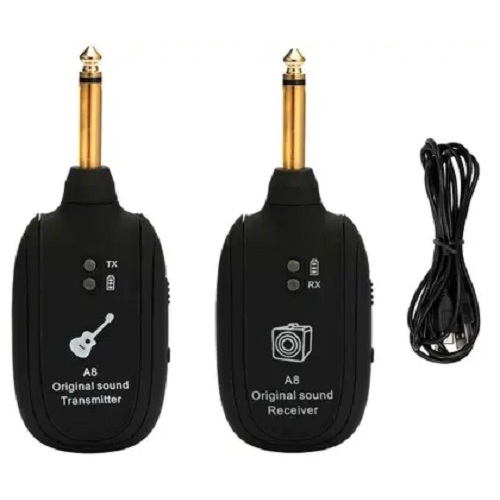 RECEPTOR E TRANSMISSOR S/ FIO UHF SMART SM-2 Guitarra Violão