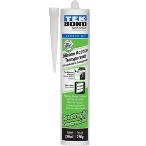 Silicone Transparente Acético Construção Tekbond 256g /270ml. Silicone Acetico Incolor 256gr Tekbond em Oferta na Shopee